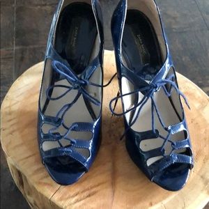 Zara Basics dark blue heels